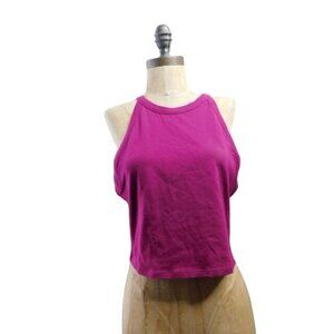 Express Size L Large Cropped Berry Tank Style Top NWT